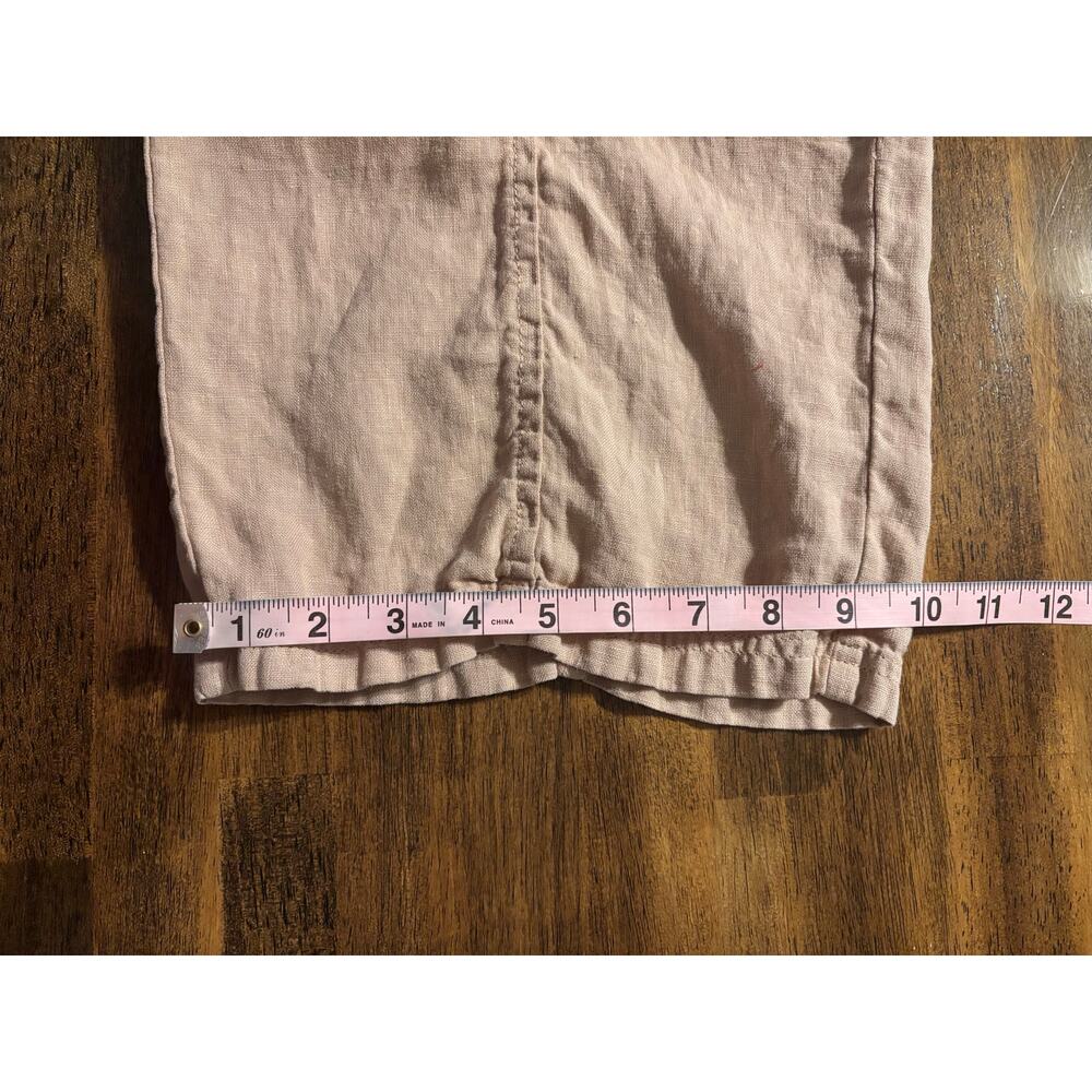 Wrap London Women’s 12 Pants Wide Leg 100% Linen Pull On High Rise Straight - Picture 11 of 11